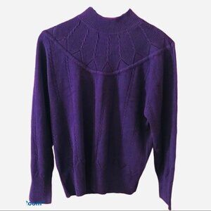 Purple Braemar Petites By Jeremy  Scott Sweater Size Small